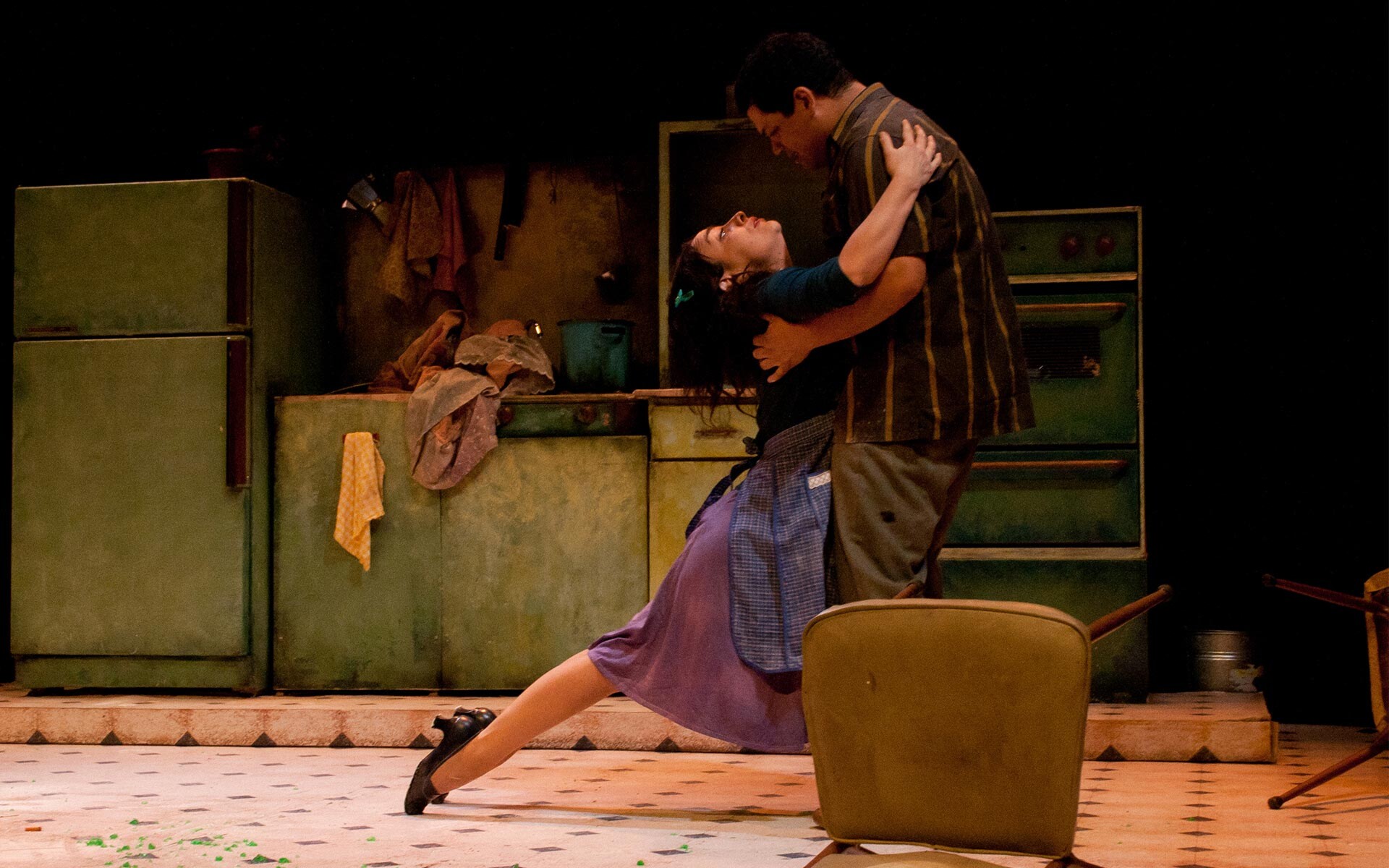 Escena 1 de Tres para el Almuerzo dirigida por Gabriela Ochoa